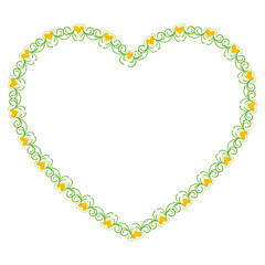 Hand drawn hearts border and frame design