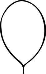 Hand drawn vector line illustration of manchurian nut in peel isolated on a white background.