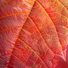 Autumn's Embrace: A Close-up of a Red Maple Leaf