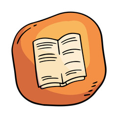 Doodle book illustration on white background