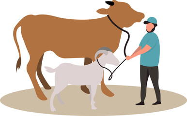 People Celebrate Eid Al Adha Bringing