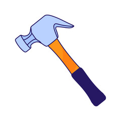 Hammer Flat Illustration on white background
