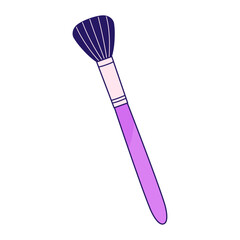make up brush on white background