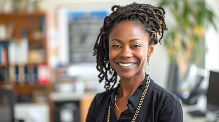 Smiling African American Social Worker