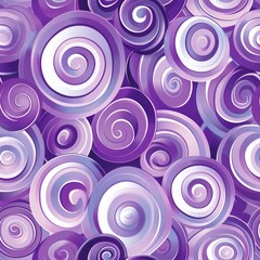 Seamless abstract purple circles and swirls pattern decor background