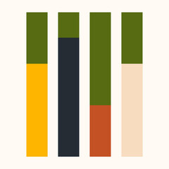 Colored infographic elements illustration on white