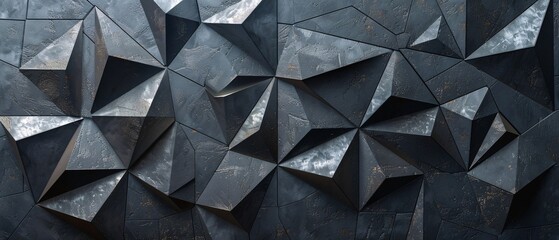 3D Geometric Artwork on a Grey Background