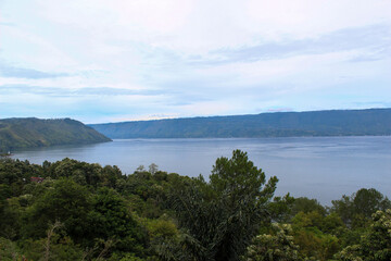 The beautiful view of Lake Toba can be seen from Parapat Panatapan