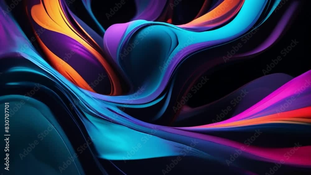 Poster A dark abstract background with deep shadows and ethereal elements, illuminated by dramatic lighting