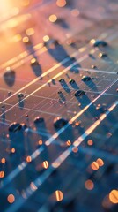 Water droplets on a glass surface with a blurred background of lights
