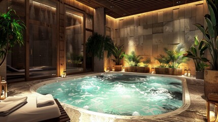 luxury spa suit ads background wallpaper 3D render