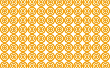 Seamless pattern of repeating circles in yellow and white colors