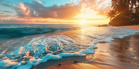 Breath-taking Sunrise Beach. Tropical Holiday Location.