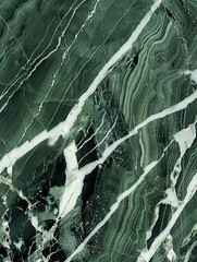 Green Marble Surface with White Veins.