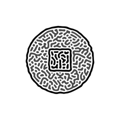 Unique Media Player Button. Play - Pause - Stop - Fast Forward - Rewind Icon Symbol Sign Abstract