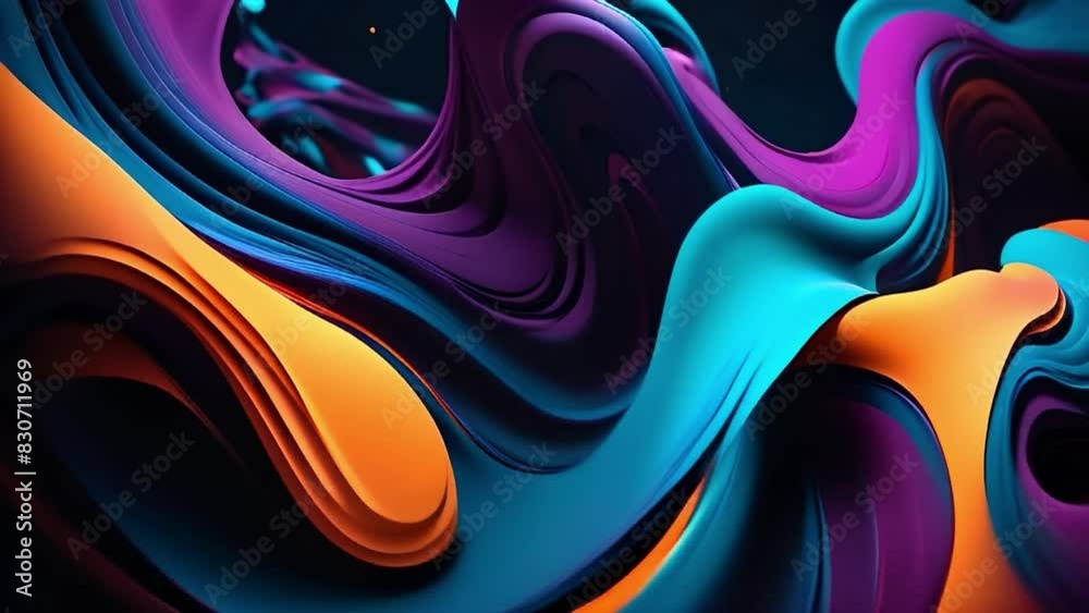 Poster A dark abstract background with deep shadows and ethereal elements, illuminated by dramatic lighting