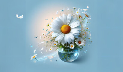 beautiful flowers in a vase