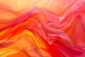 Obraz premium Orange Fabric Waves Background