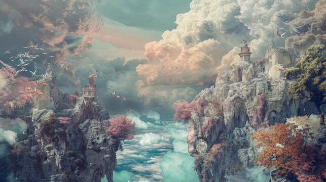 Surrealistic motifs in visual poem inspired by Neruda