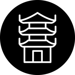 Vector Design Pagoda Icon Style
