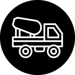 Vector Design Concrete Mixer Truck Icon Style