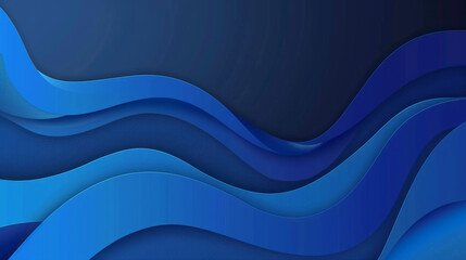 Fototapeta premium Abstract Blue Waves Background with Smooth Curves and Modern Design
