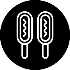 Vector Design Corn Dog Icon Style