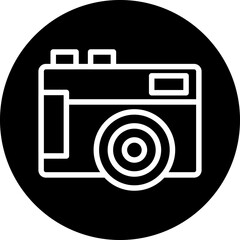 Vector Design Mirrorless Camera Icon Style