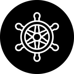 Vector Design Nautical Wheel Icon Style