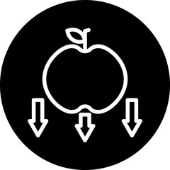 Vector Design Falling Apple Icon Style