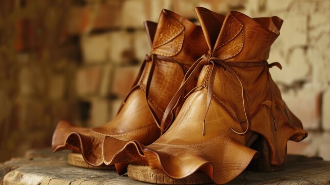 Shoes made of leather