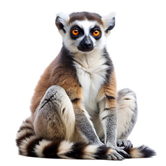 Fototapeta premium lemur on transparent background