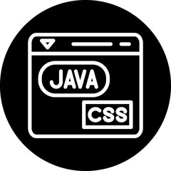 Vector Design Coding Language Icon Style