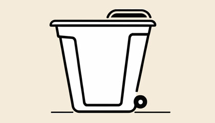 Vector Trash Bin Icon for Scalability and Flexibility