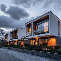 Modern Two-Story Residential House with Contemporary Design