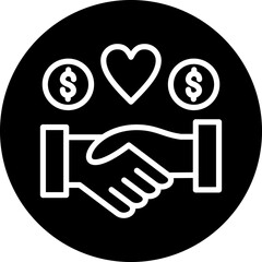 Vector Design Handshake Icon Style