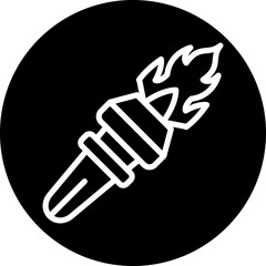 Obraz premium Vector Design Fire Torch Icon Style