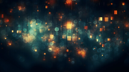 Digital nature themed geometric abstract poster background