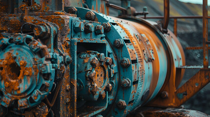 old rusty machine