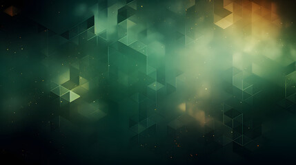 Obraz premium Digital nature themed geometric abstract poster background