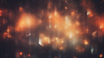 Digital nature themed geometric abstract poster background