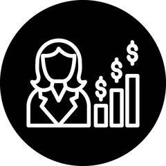 Vector Design Businesswoman Icon Style