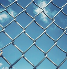 Fototapeta premium Financial assets under protective measures, minimal style, clear sky, focus on protection and security, with a striking visual contrast between assets and protection.