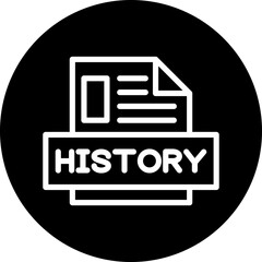 Vector Design Project History Icon Style