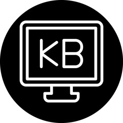 Fototapeta premium Vector Design Kilobyte Icon Style