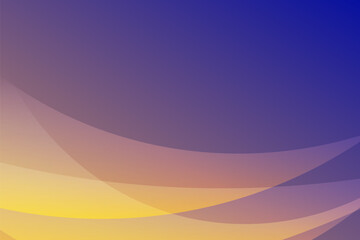 青色とオレンジ色の抽象的な曲線の背景素材、ベクターイラスト