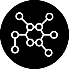 Vector Design Molecular Structure Icon Style