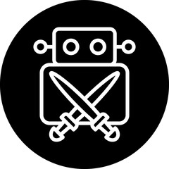 Vector Design Robot Combat Icon Style