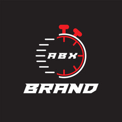 ABX letter logo vector Unique attractive creative modern initial design white color on black color background ABX letter logo icon design
