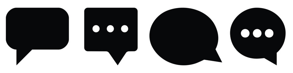 chat message icon set, Chat speech bubble, Social media message.Text Message Icon Images. Trendy message symbol. Message vector icons. Vector illustration.  EPS 10.